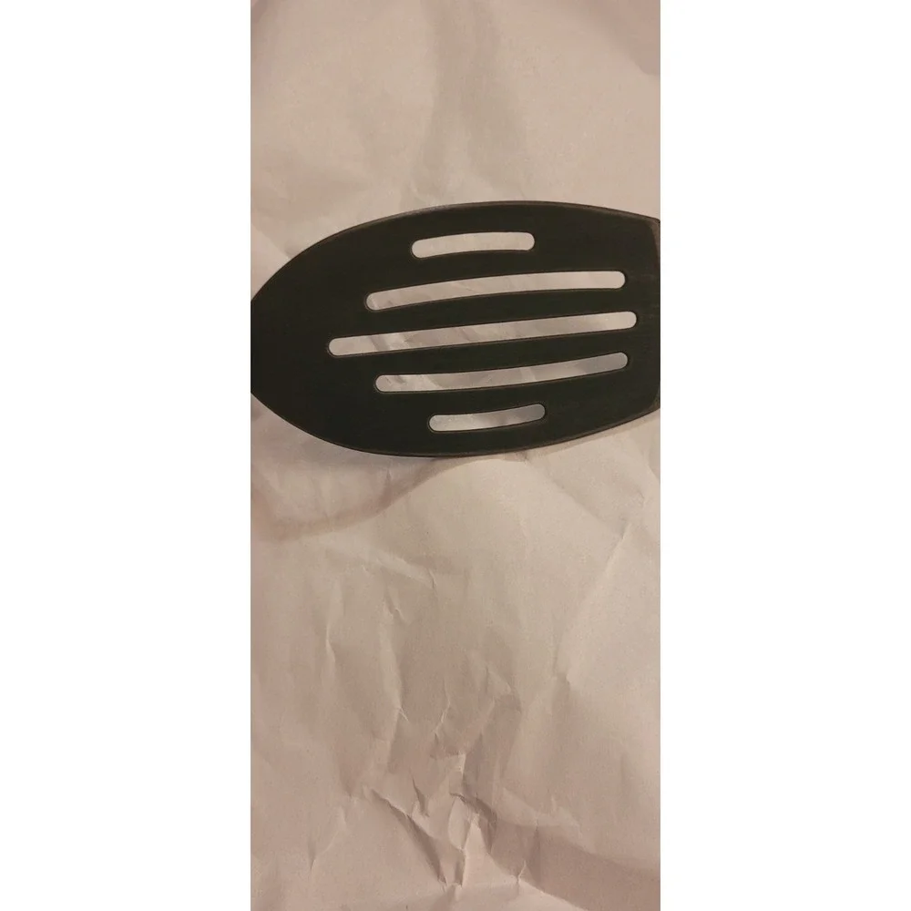 Pampered Chef Slotted Turner Spatula Black Nylon Heat Safe 13